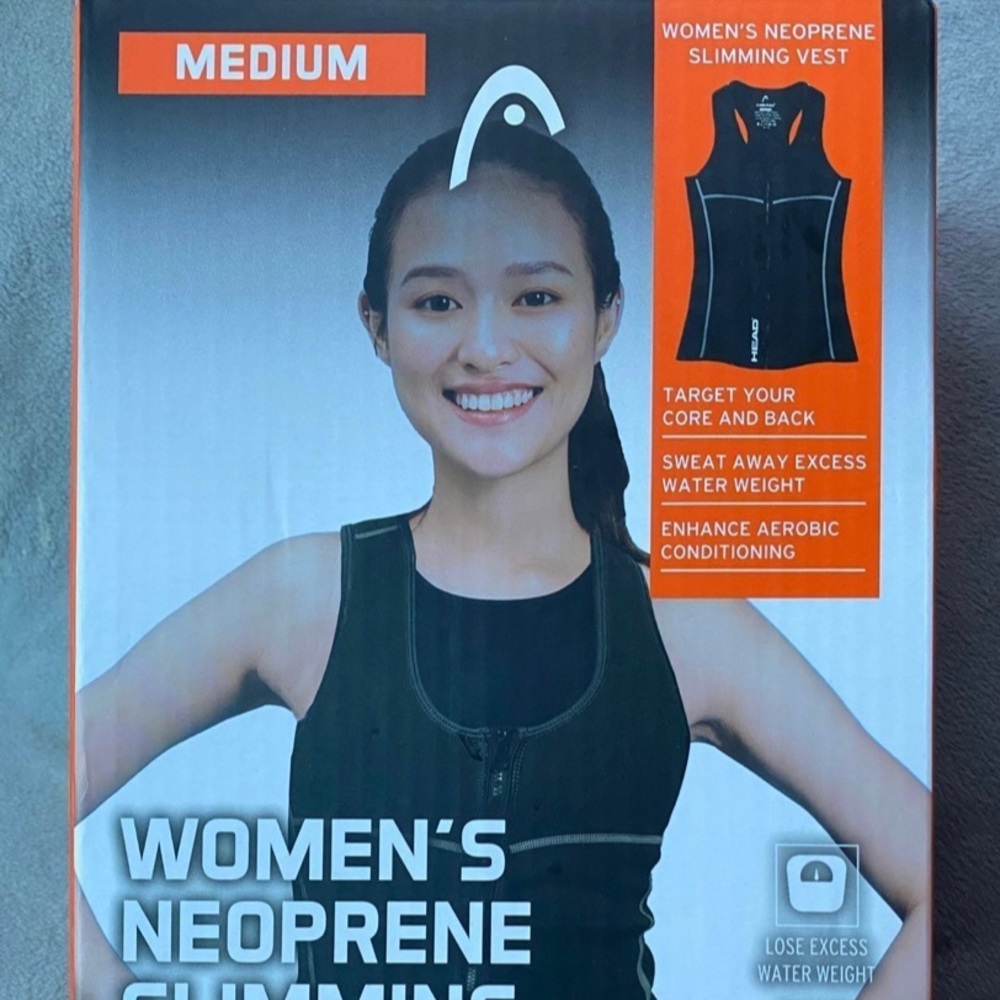 HEAD Women's Neoprene Slimming Vest with Zipper Size Medium